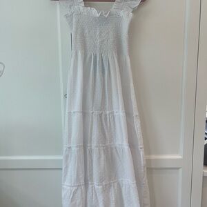 Hill House White Ruffle Nap Dress